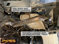 Pypes Performance Exhaust - Pypes SJJ21R Hi-Ground Clearance Catback Exhaust Kit for 07-18 Wrangler JK 2/4DR - Image 1