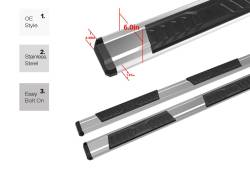 APS - APS S-Series Running Boards Polish 07-18 Silverado/Sierra Crew WB03SJG1S - Image 2