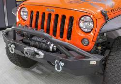 Fishbone Offroad - Fishbone Offroad FB22068 FR Winch Bumper Full Width Black for 07-18 Wrangler JK - Image 2