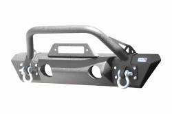 Fishbone Offroad - Fishbone Offroad FB22178 FR Stubby Winch Bumper for 18+ Jeep Wrangler/Gladiator - Image 1