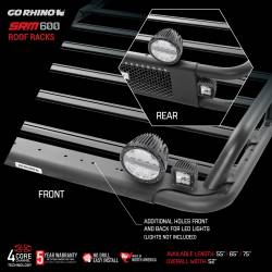 Go Rhino - Go Rhino 5936055T SRM600 Tubular Basket-Style Roof Rack - Image 5