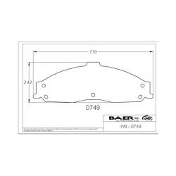 Baer Brakes - BAER Brakes D0749R Disc Brake Pad Set - Image 3