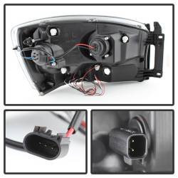 Spyder Auto - Spyder Auto Black/Clear Halo Projector Headlights for Dodge RAM 5010001 - Image 3