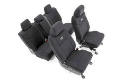 Rough Country Suspension Systems - Rough Country Front/Rear Seat Covers Black for 14-21 Tundra CrewMax 91027A - Image 1