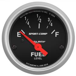AutoMeter - AutoMeter 3314 Sport-Comp Air Core Fuel Level Gauge 0-90Ohm 2-1/16" SSE - Image 1