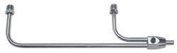 Trans-Dapt Performance - Trans-Dapt 2198 Holley 3310 3/8" Dia. 8-21/32" Centers Steel/Chrome Fuel Lines - Image 1
