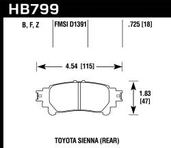 Hawk Performance - Hawk Performance HB799F.597 HPS High Performance Street Brake Pads - Image 1