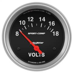 AutoMeter - AutoMeter 3592 Air Core Sport-Comp Volt Meter Gauge 8-18V 2-5/8" - Image 1