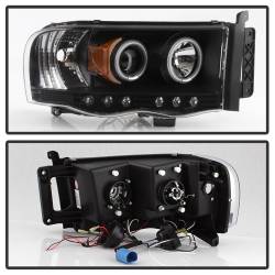 Spyder Auto - Spyder Auto Black/Clear Halo Projector Headlights for Dodge RAM 5009975 - Image 3