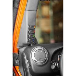 Rugged Ridge - Rugged Ridge A-Pillar Switch Pod Mount w/Switches Black 17235.96 - Image 3