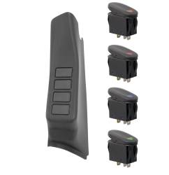 Rugged Ridge - Rugged Ridge A-Pillar Switch Pod Mount w/Switches Black 17235.96 - Image 1
