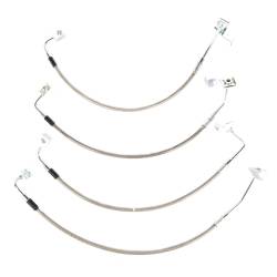 Rugged Ridge - Rugged Ridge 16734.1 Braided Stainless Steel Brake Hose Kit 07-18 Jeep Wrangler - Image 1