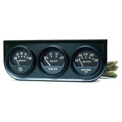 AutoMeter - AutoMeter 2348 Console Gauge Oil/Volt/Water Temp Black 100 PSI/280F/16V 2-1/16" - Image 1