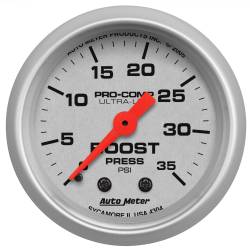 AutoMeter - AutoMeter 4304 Ultra-Lite Mechanical Boost Pressure Gauge 0-35 PSI 2-1/16" - Image 1