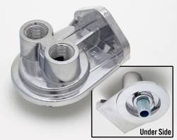 Trans-Dapt Performance - Trans-Dapt 1028 Remote Oil Filter Bracket/Base 1/2" NPT Vertical Ports PH8A/Equi - Image 1