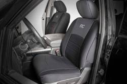 Rough Country Suspension Systems - Rough Country 91028 Front Seat Covers Black for 09-18 RAM 1500/2500/3500 Trucks - Image 2