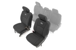 Rough Country 91028 Front Seat Covers Black for 09-18 RAM 1500/2500/3500 Trucks