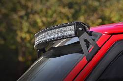 Rough Country 70517 Upper Windshield 50" Light Bar Mounts Blk for 84-01 Jeep XJ