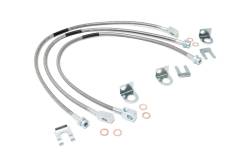 Rough Country 89715 Stainless Brake Line Kit w/4"-6" Lift for Jeep XJ/YJ/TJ