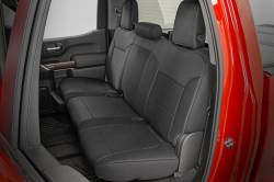 Rough Country Suspension Systems - Rough Country Front/Rear Seat Covers Black 19-24 Silverado/Sierra Crew 91036 - Image 3