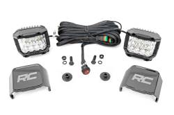 Rough Country A-Pillar 3" LED Ditch Light Kit-Flood 21-25 Ford Bronco 71050