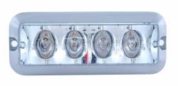 Custer Products - Custer STRL4W 4" Clear Flush Mount Self Contained LED Strobe Strobe 3 Wire - Image 1