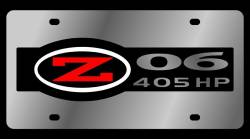 Eurosport Daytona - Eurosport Daytona 1355-1 Stainless License Plate Z06 405 HP Logo - Image 1