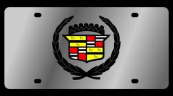 Eurosport Daytona - Eurosport Daytona 1208-1 Stainless License Plate Retro Cadillac Crest Logo - Image 1