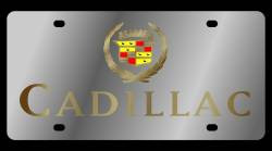 Eurosport Daytona - Eurosport Daytona 1209-2 Stainless License Plate Cadillac Block Logo - Image 1
