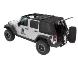 Bestop - Bestop 54863-17 Trektop Pro Black Twill Soft Top for 07-18 Jeep Wrangler JK 4DR - Image 2