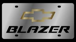 Eurosport Daytona - Eurosport Daytona 1304-1GB Stainless License Plate Blazer Bowtie Logo - Image 1