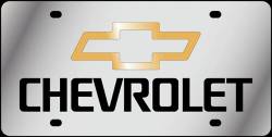 Eurosport Daytona - Eurosport Daytona 1302-1GB Stainless License Plate Chevrolet Bowtie Logo - Image 1