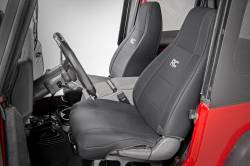 Rough Country Suspension Systems - Rough Country Front/Rear Seat Covers Black for 87-90 Jeep Wrangler YJ 91008 - Image 2