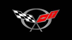 Eurosport Daytona - Eurosport Daytona 3350-1 Carbon Steel License Plate C5 Corvette Flag Logo - Image 1