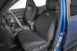 Rough Country Suspension Systems - Rough Country 91030 Black Front Seat Covers for 16-23 Toyota Tacoma Double Cab - Image 2
