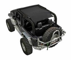 SpiderWebShade Mesh Bikini Top Black for Jeep JK 2DR SWS-SHDTOP-01-JK2D-BLK