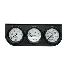 AutoMeter - AutoMeter 2327 Console Gauge Oil/Volt/Water Temp White 100 PSI/280F/16V 2-1/16" - Image 1
