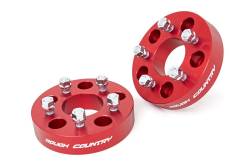Rough Country 5x5 To 5x4.5 Aluminum Wheel Adapters Pair for Jeep JK 1100RED