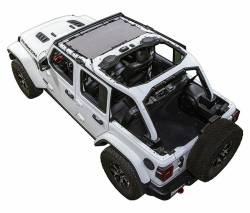 SpiderWebShade Mesh Bikini Top Grey for Jeep JL 4DR SWS-SHDKNI-01-JL-GRY