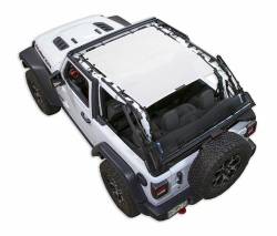 SpiderWebShade Mesh Bikini Top-White for Jeep JL 2DR SWS-SHDTOP-01-JL2D-WHT