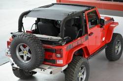 SpiderWebShade - SpiderWebShade Mesh Bikini Top Red for Jeep JK 2DR SWS-SHDTOP-01-JK2D-RED - Image 2