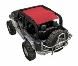 SpiderWebShade Mesh Bikini Top Red for Jeep JK 2DR SWS-SHDTOP-01-JK2D-RED