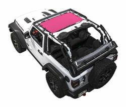 SpiderWebShade Mesh Bikini Top-Pink for Jeep JL 2DR JLKINI-2D-PNK