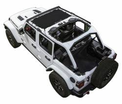 SpiderWebShade Mesh Bikini Top Black for Jeep JL 4DR SWS-SHDKNI-01-JL-BLK