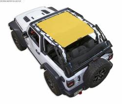 SpiderWebShade Mesh Bikini Top-Yellow for Jeep JL 2DR SWS-SHDTOP-01-JL2D-YLW