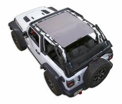 SpiderWebShade Mesh Bikini Top Grey for Jeep JL 2DR SWS-SHDTOP-01-JL2D-GRY
