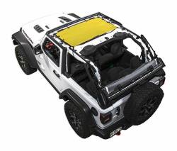 SpiderWebShade Mesh Bikini Top-Yellow for Jeep JL 2DR JLKINI-2D-YLW