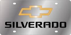 Eurosport Daytona - Eurosport Daytona 1319N-1GB Stainless License Plate Silverado Bowtie Logo - Image 1