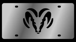 Eurosport Daytona - Eurosport Daytona 1401-1 Stainless License Plate Ramhead Logo for Dodge - Image 1