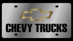 Eurosport Daytona - Eurosport Daytona 1308-1GB Stainless License Plate Chevy Truck Bowtie Logo - Image 1